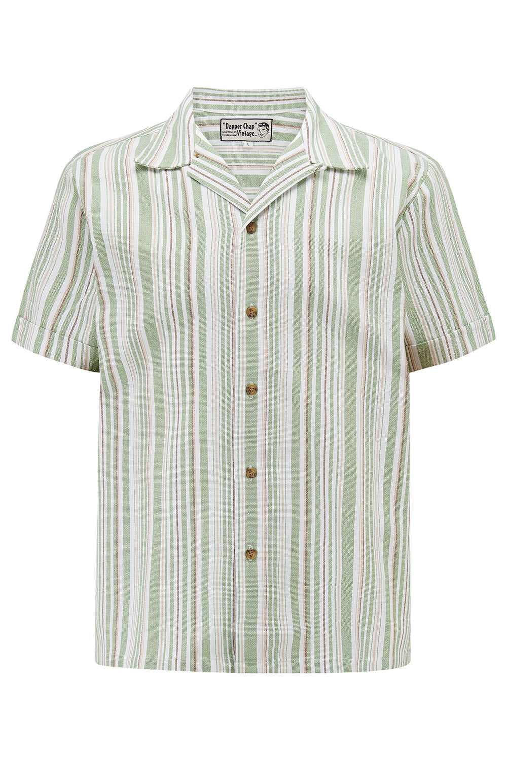 Cotton Stripe Short Sleeve Casual Shirt