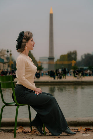 The "Sophia" Palazzo Wide Leg Trousers in Black, Easy To Wear Vintage Inspired Style