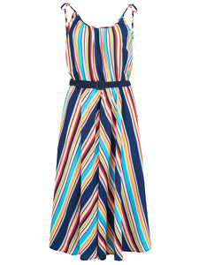 *Make Do & Mend* Sample Sale "Suzy" Dress in Multi Stripe Size 12 .. PLEASE READ FULL DESCRIPTION ..