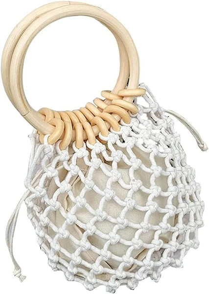 The Vintage Woven Tikki Bucket Bag, Timeless Classic 1950s Style
