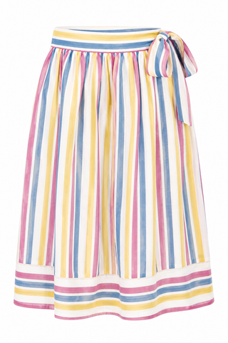 **Limited Edition** "Lucy" 2pc Set (Blouse & Skirt) In Candy Stripe, 100%Cotton, True 1950s Vintage Style