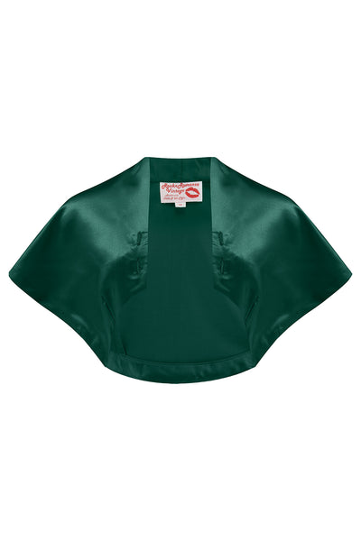Nouvelle gamme RnR « Luxe ».. La robe « Ayda » 2pc et le boléro haussement d’épaules détachable en SATIN vert azur super luxueux