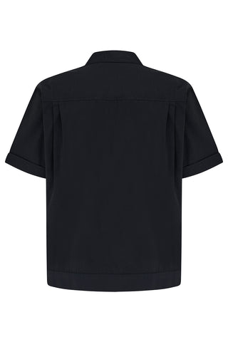 **Pre-Order** Mens "Benson" Banded Hem RocknRoll Shirt In Green & Black, 100% Cotton. 1950s Rockabilly Shirt