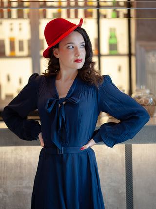 Carinacoco Robe De Cocktail Vintage Femme - A-Line Manches 3/4 Col V Profond Midi Élégante Pour Soirée Et Business