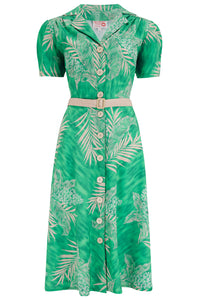 *Make Do & Mend* Sample Sale "Charlene" Dress in Emerald Palm Size 12.. PLEASE READ FULL DESCRIPTION ..