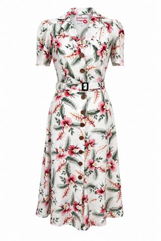 1940s fashion dresses Vintage Ditsy Floral Lapel Button Tea Dress | Shirt Dress The Hollow to Floor measurement of our standard dresses already includes 2 inches(ca.5 cm) extra to fit high heels 1940s Girls Fashion Ad DIGITAL