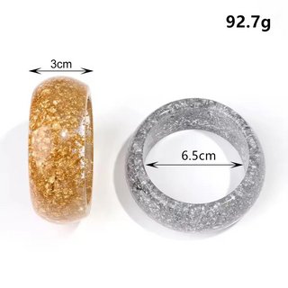 Glitter Dome Bangle Gold or Silver