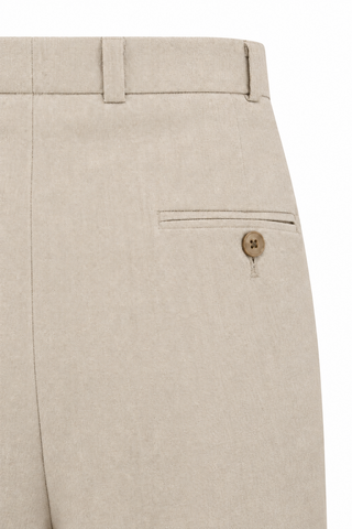 Mens "Hudson" New York Style 1950s Peg Trousers in Authentic Stone Viscose Slub Weave Fabric.. Classic 50s American Pegs