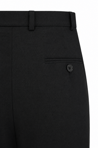 Mens "Hudson" New York Style 1950s Peg Trousers in Authentic Black Viscose Slub Weave Fabric.. Classic 50s American Pegs
