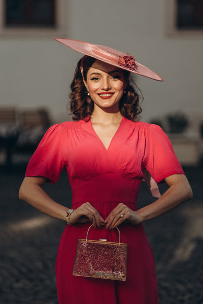 "Dolores" Swing Dress in Raspberry, A Classic 1940s Inspired Vintage Style - CC41, Goodwood Revival, Twinwood Festival, Viva Las Vegas Rockabilly Weekend Rock n Romance The Seamstress Of Bloomsbury