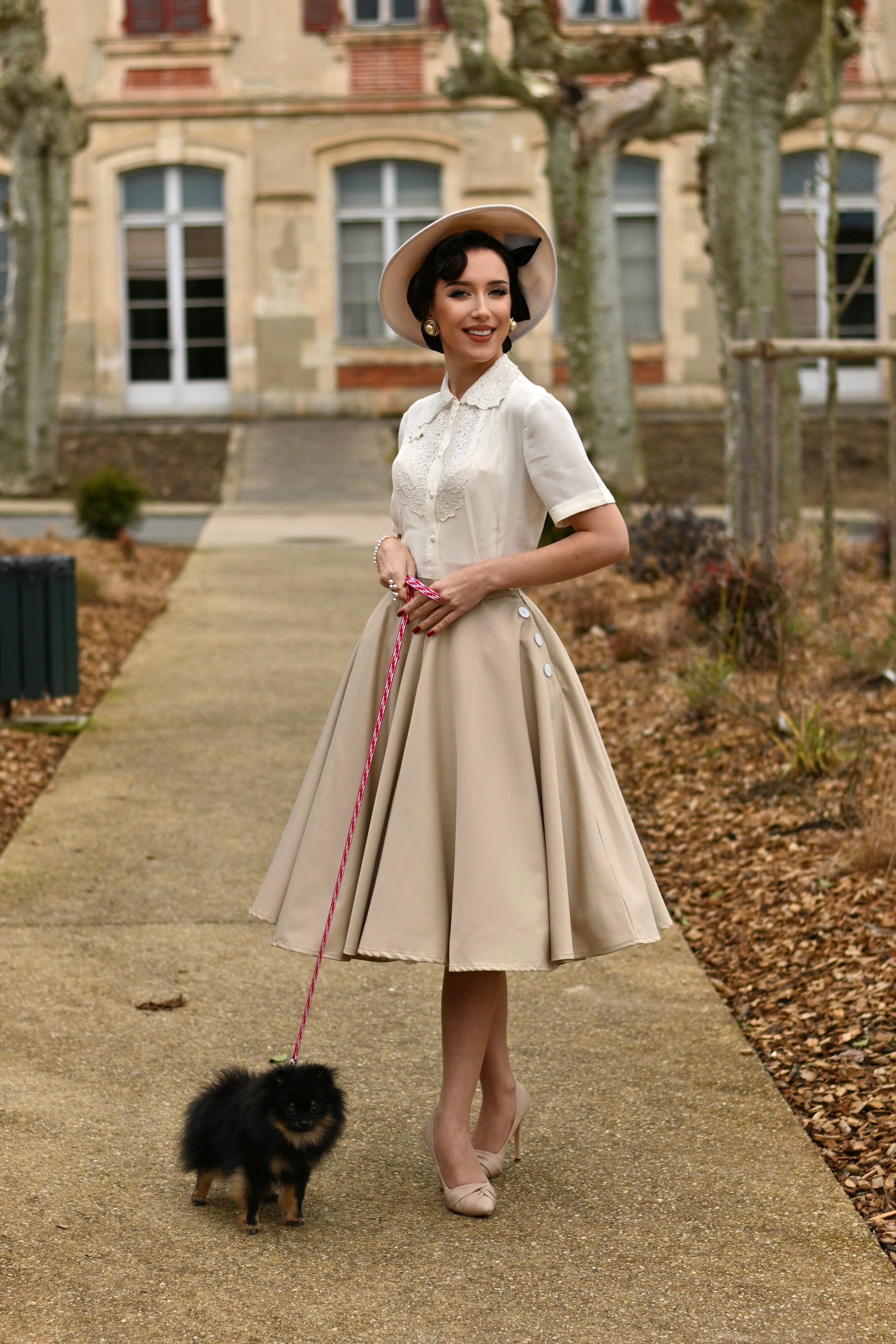 TWINSET ACTITUDE SKIRT - Jupe trapèze - cinnamon/beige TWINSET ACTITUDE SKIRT - Jupe trapèze - cinnamon/beige