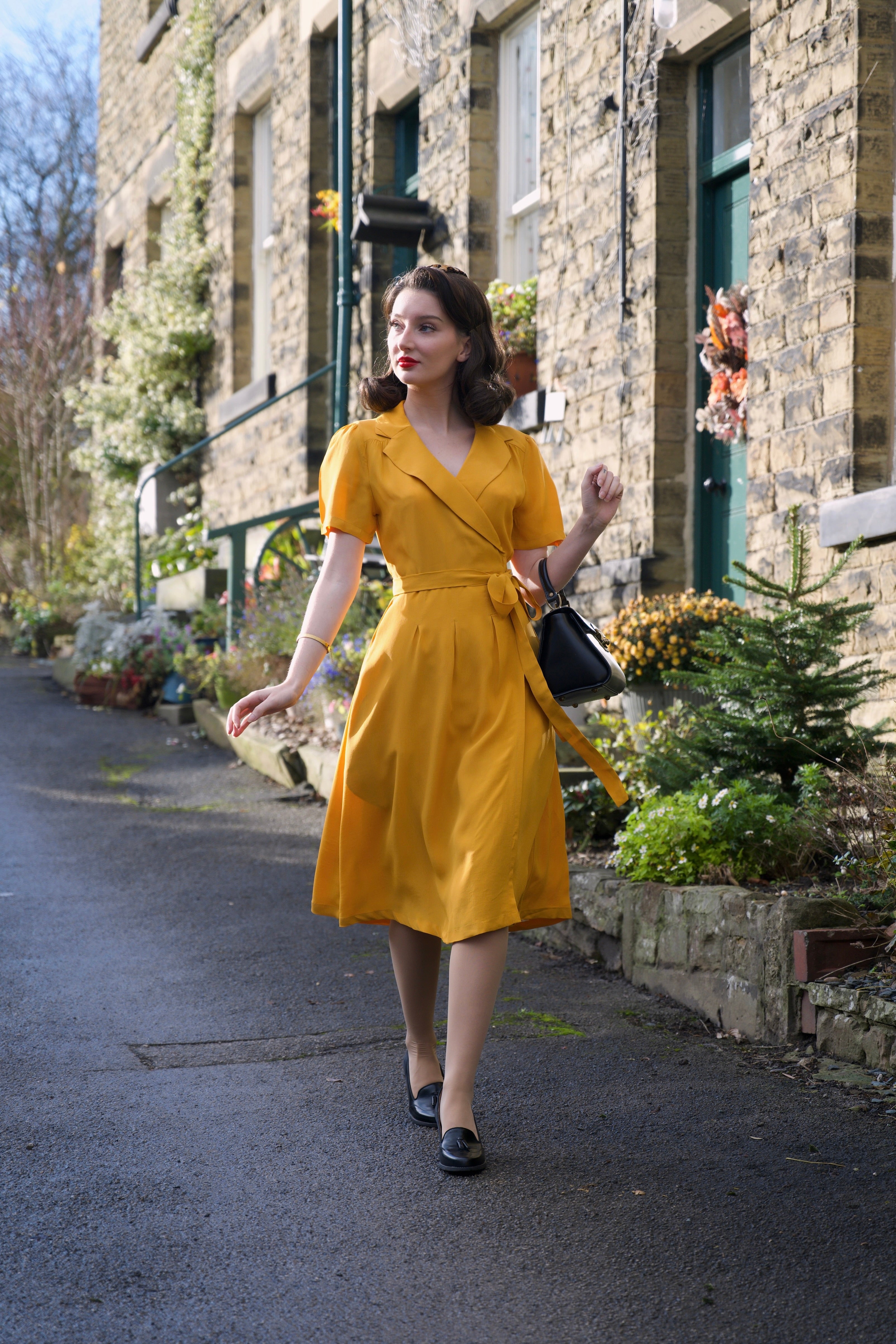mustard yellow vintage dress Classy Mustard Yellow Vintage Dress for Timeless Elegance