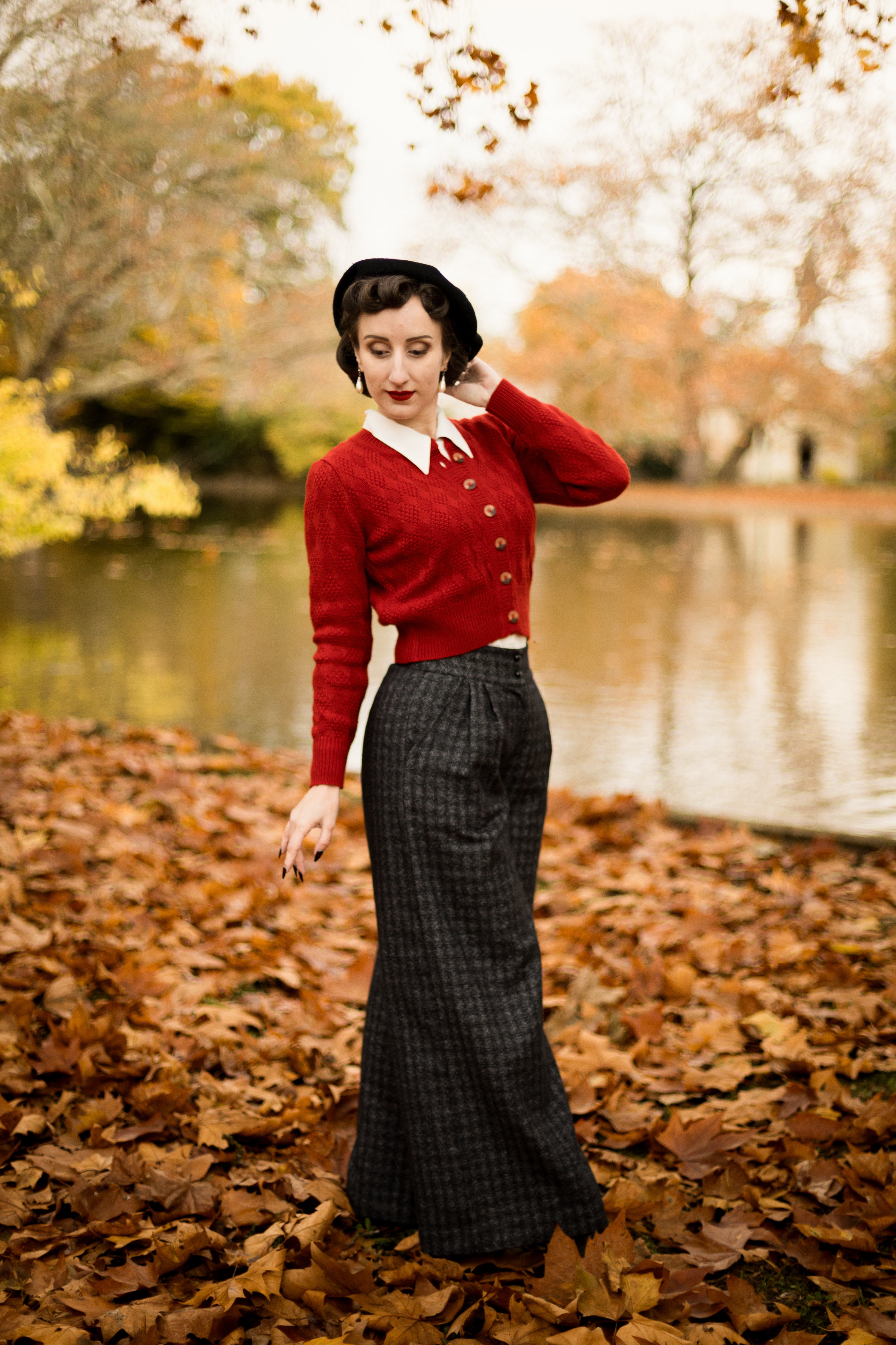 Cardigan Banned Winter Storm – Vinaccia, Taglie Forti, Manica Lunga, Rockabilly Vintage - Foto 2