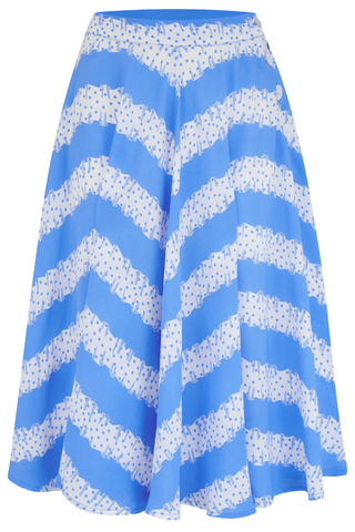 "Isabelle" Skirt in Palace Ribbon Print, Classic & Authentic 1940s Vintage Inspired Style By The Seamstress of Bloomsbury