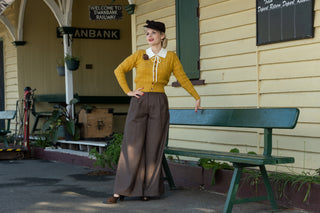 The "Elsie" Blouse in Antique White, True Authentic 1950s Style
