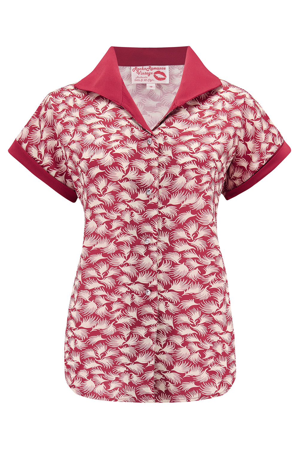 Rock N Romance Betsy 40s Blouse Rood