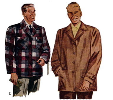 The "Bronson" Mens Chore Jacket In Brown Houndstooth, 100% Wool Outer .. 1950s Rockabilly Vintage Style