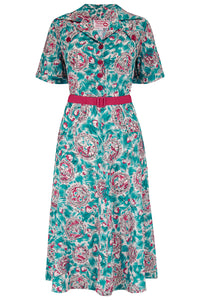 The "Polly" Dress in Summer Breeze Print, True & Authentic 1950s Vintage Style