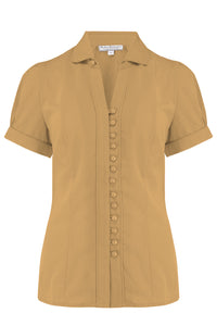 The "Margot" Blouse in Stone, True & Classic Easy To Wear Vintage Style