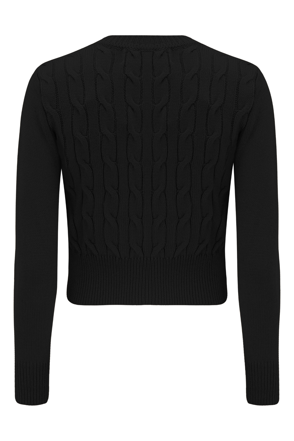 Cable Knit Cardigan in Black, Stunning 1940s True Vintage Style By