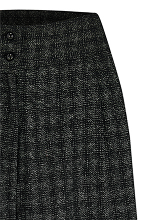 RnR "Luxe" Range "Jitterbug" Pencil Skirt with Kick-Pleat in Black Atomic Fleck Wool, Iconic 1950s Vintage Style