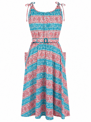 The "Suzy Sun Dress" in Fiesta Print, Easy To Wear Vintage Style From The 50s