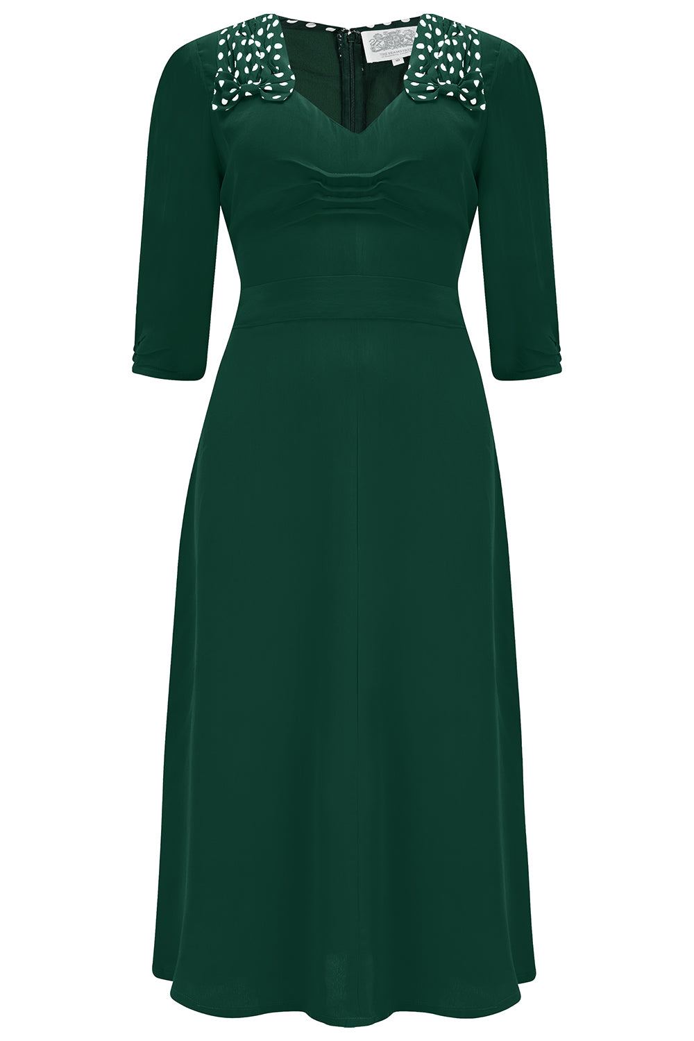 Veronica Dress in Hampton Green | Vintage 1940s Style Dress Hampton Green / 10 Veronica Dress in Hampton Green | Vintage 1940s Style Dress Hampton Green / 10