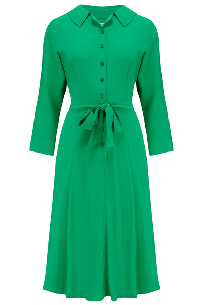 Violet dress in Apple Green , A Classic 1940s Inspired Day dress, True Vintage Style CC41 - True and authentic vintage style clothing, inspired by the Classic styles of CC41 , WW2 and the fun 1950s RocknRoll era, for everyday wear plus events like Goodwood Revival, Twinwood Festival and Viva Las Vegas Rockabilly Weekend Rock n Romance The Seamstress of Bloomsbury