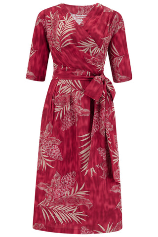 La robe portefeuille complète « Vivien » en Ruby Palm, véritable style des années 1940 au début des années 1950