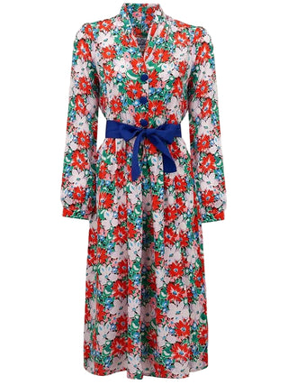 *Make Do & Mend* Sample Sale "Brenda" Long Sleeve Dress in Floral Sorbet Size 12   .. PLEASE READ FULL DESCRIPTION ..