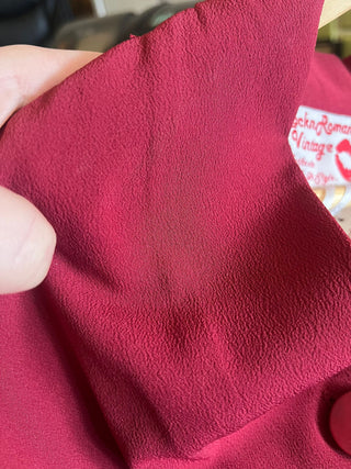 *Make Do & Mend* Sample Sale "Ayda" Dress in Wine Ditzy Size 10 .. PLEASE READ FULL DESCRIPTION ..