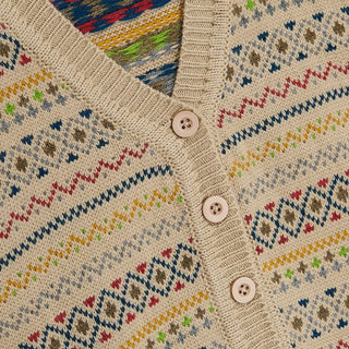 Women's Fair Isle Knitted Cardigan, Stunning 1940s True Vintage Style, By The Seamstress of Bloomsbury