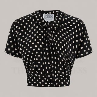 Blouse Crème « Bonnie » par La Couturière de Bloomsbury, Style inspiré vintage classique des années 1940