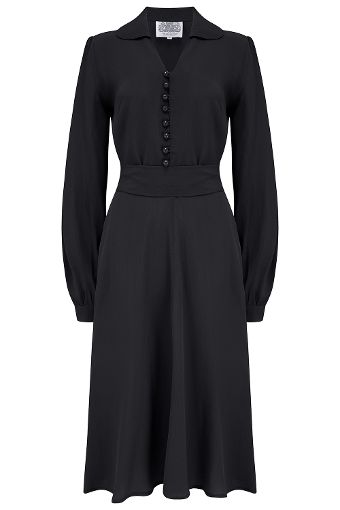 1940 long sleeve dress 1940s Vintage Style Dresses