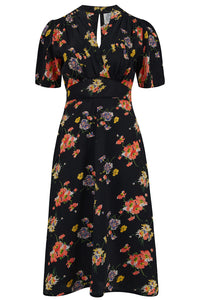 "Dolores" Swing Dress in Mayflower, A Classic 1940s Inspired Vintage Style