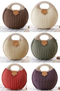 The Vintage Woven Shell Bag, Rattan Style, Classic 1950s