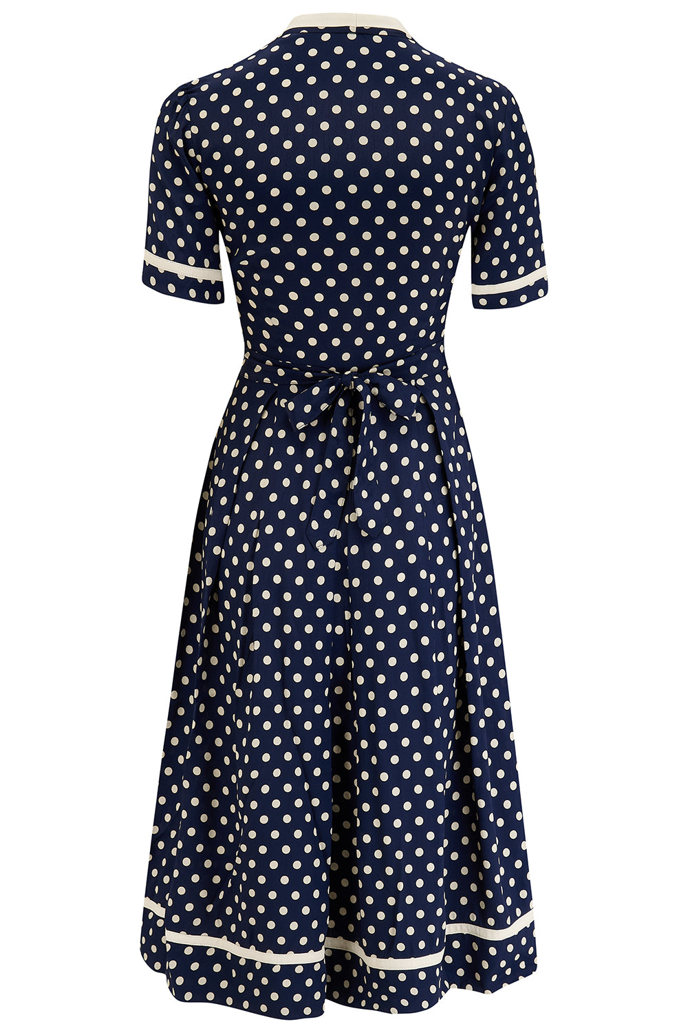 Long sleeve Lisa Mae Dress in Green with contrast under collar