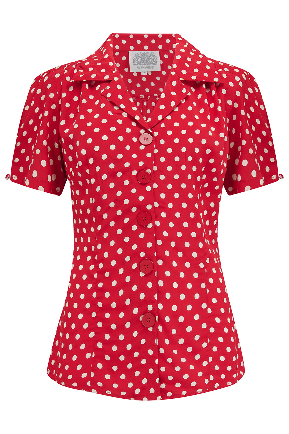1940s Dark Red Blouse | XS-M