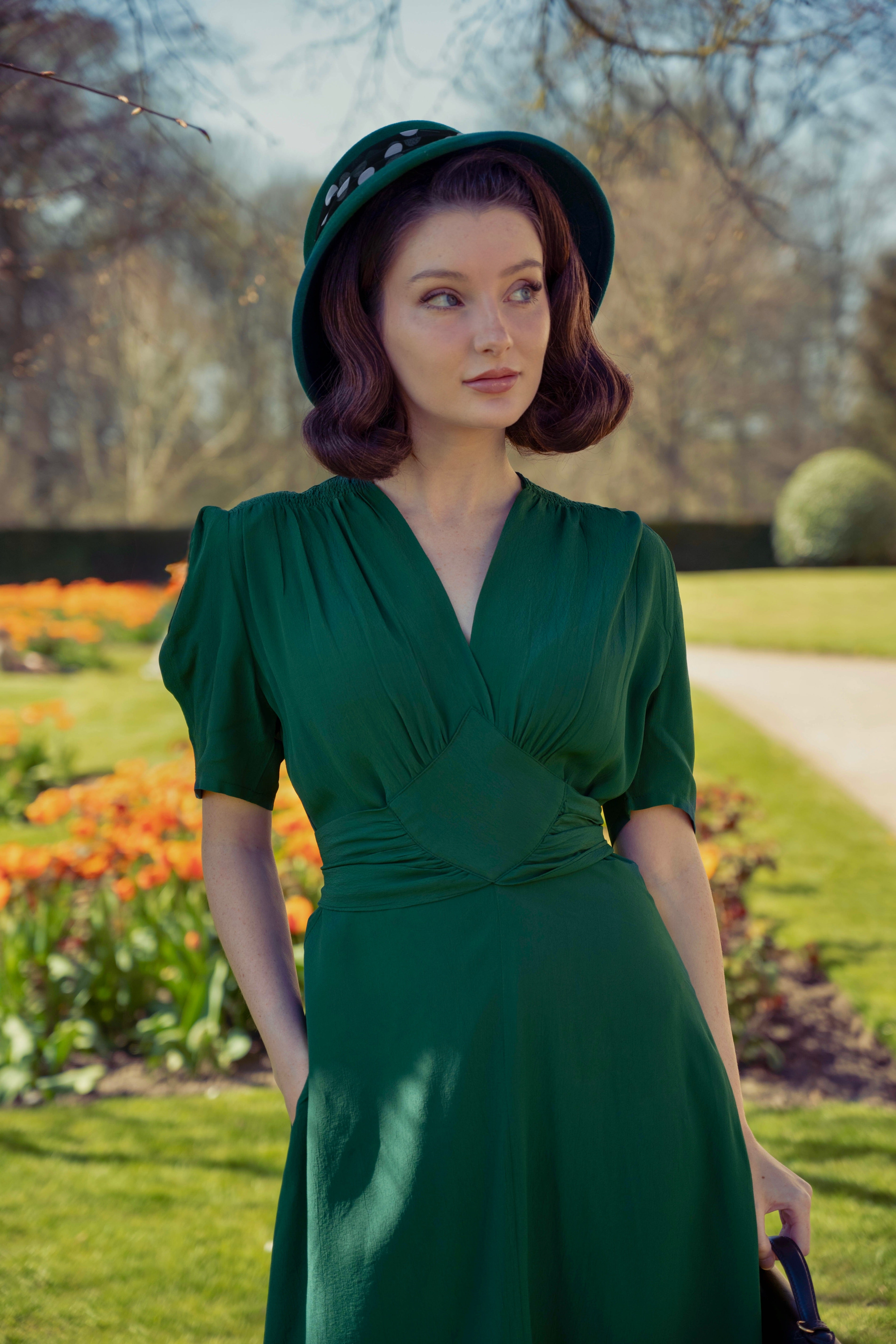 Ruby Dress in Hampton Green, A Classic & Authentic 1940s Vintage Inspired Style By The Seamstress Of Bloomsbury 16 Ruby Dress in Hampton Green, A Classic & Authentic 1940s Vintage Inspired Style By The Seamstress Of Bloomsbury 16