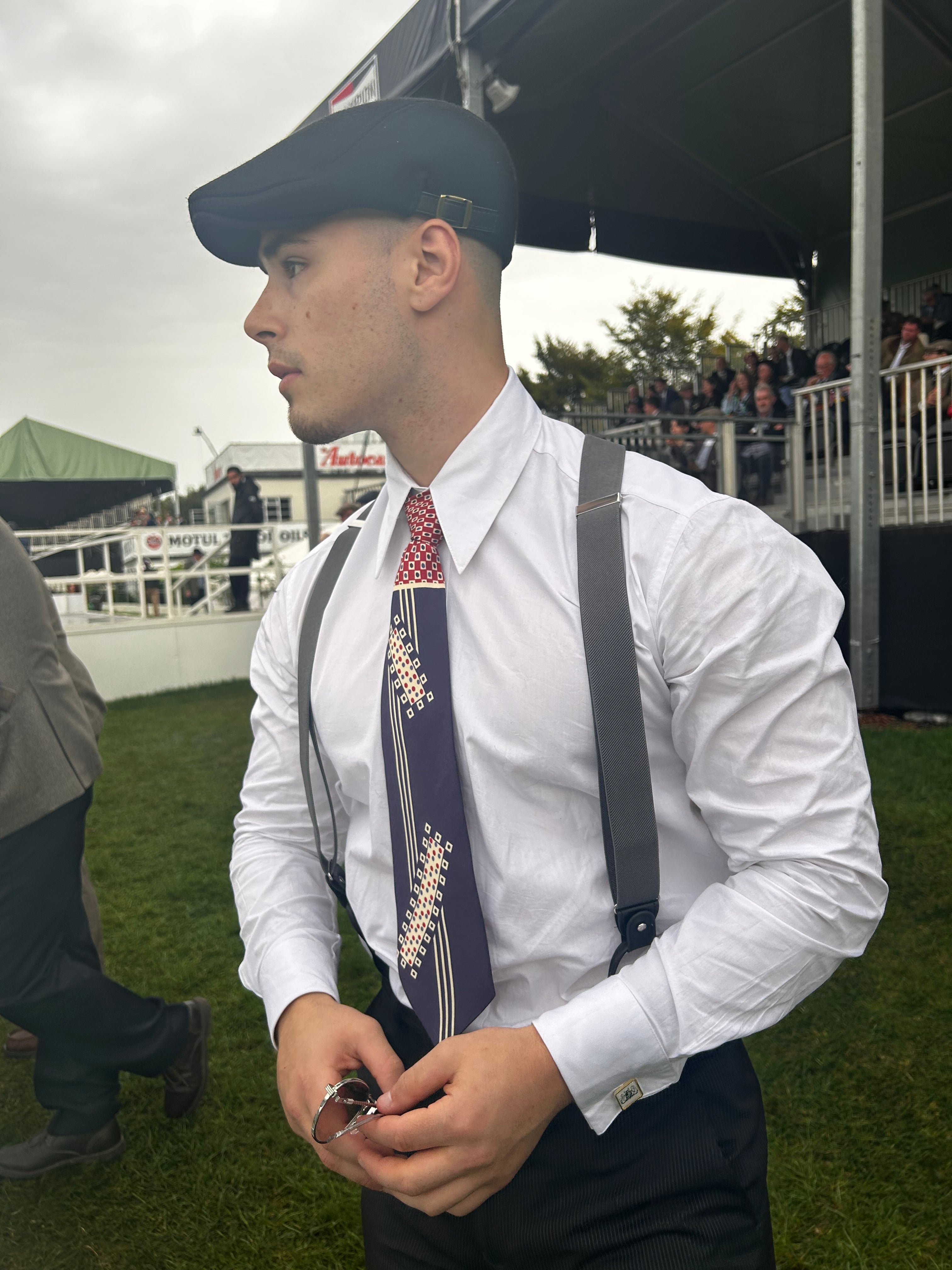 Mens Spear-point Collar Shirt 1940's Vintage Style by The