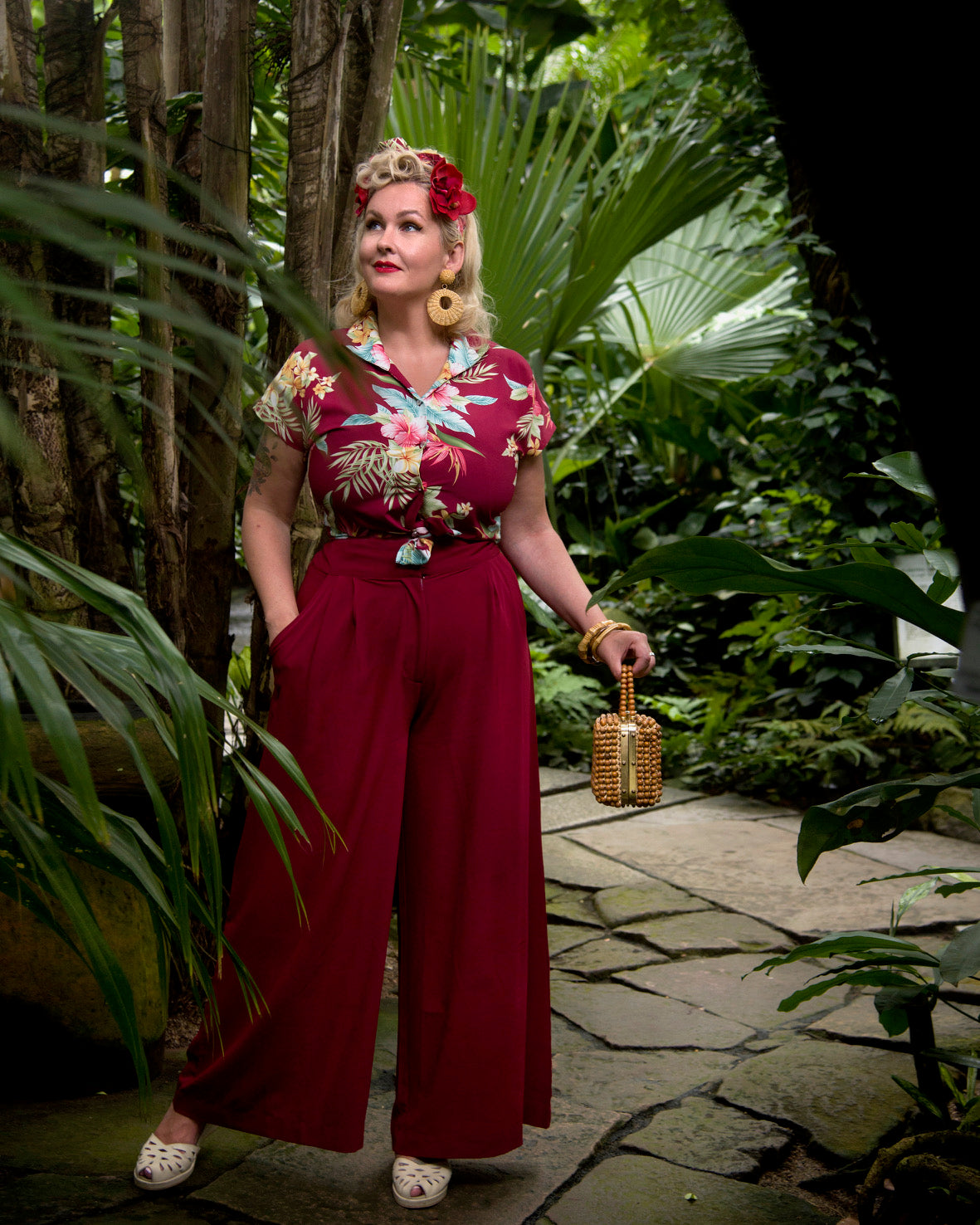 Palazzo Pants Palazzo Color Vino Pantalones Palazos Pantalon