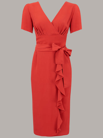 **Make Do & Mend** Sample Sale "Lilian" Dress in Red with Polka Dot Spot Size 14 .. PLEASE READ FULL DESCRIPTION ..