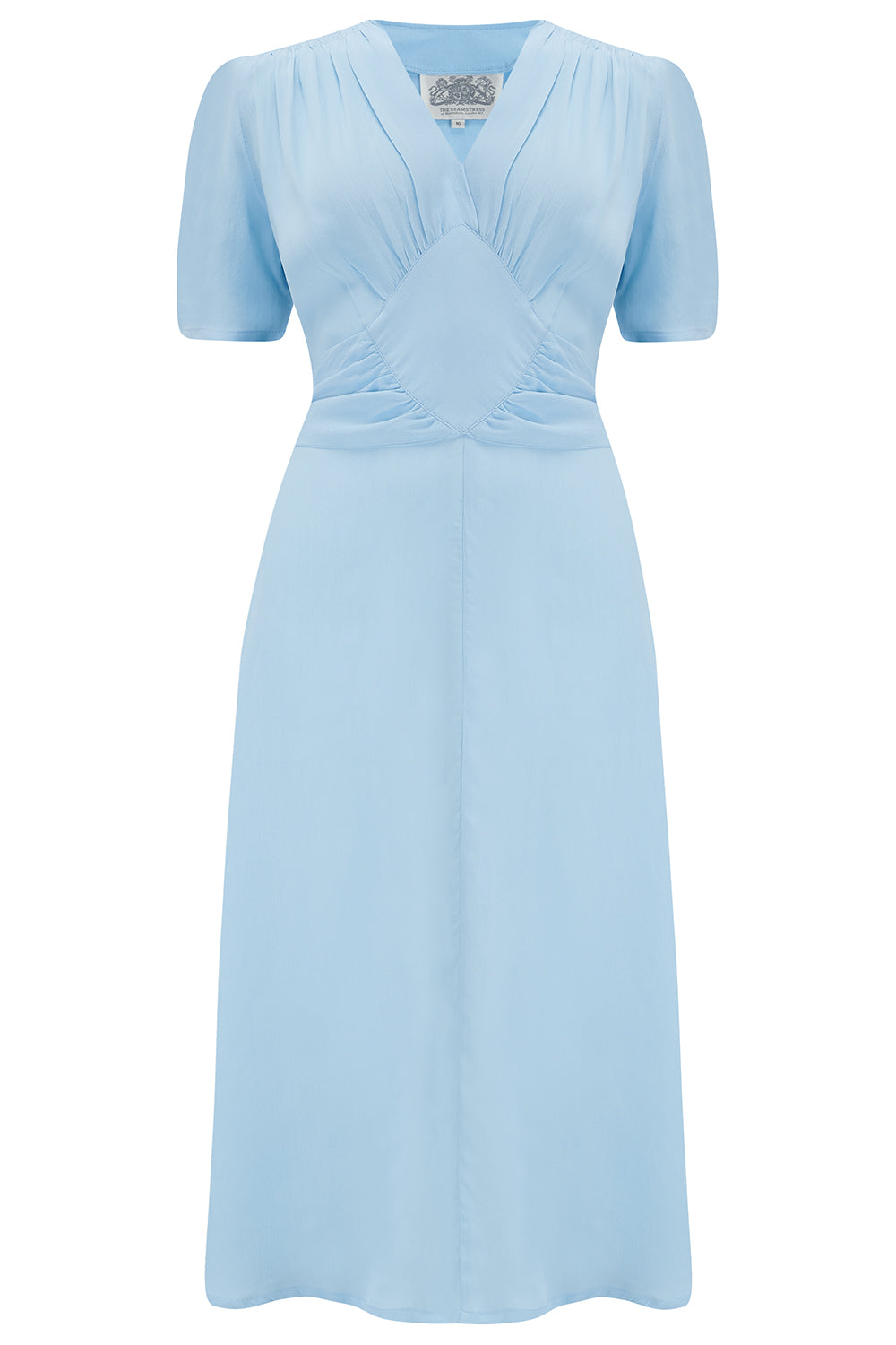Ruby Dress in Powder Blue, A Classic & Authentic 1940s Vintage Inspired Style By The Seamstress Of Bloomsbury - CC41, Goodwood Revival, Twinwood Festival, Viva Las Vegas Rockabilly Weekend Rock n Romance The Seamstress Of Bloomsbury