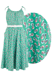 **Sample Sale** The "Suzy Sun Dress" in Green Abstract Polka Print, Easy To Wear Style From The 50s - CC41, Goodwood Revival, Twinwood Festival, Viva Las Vegas Rockabilly Weekend Rock n Romance Rock n Romance
