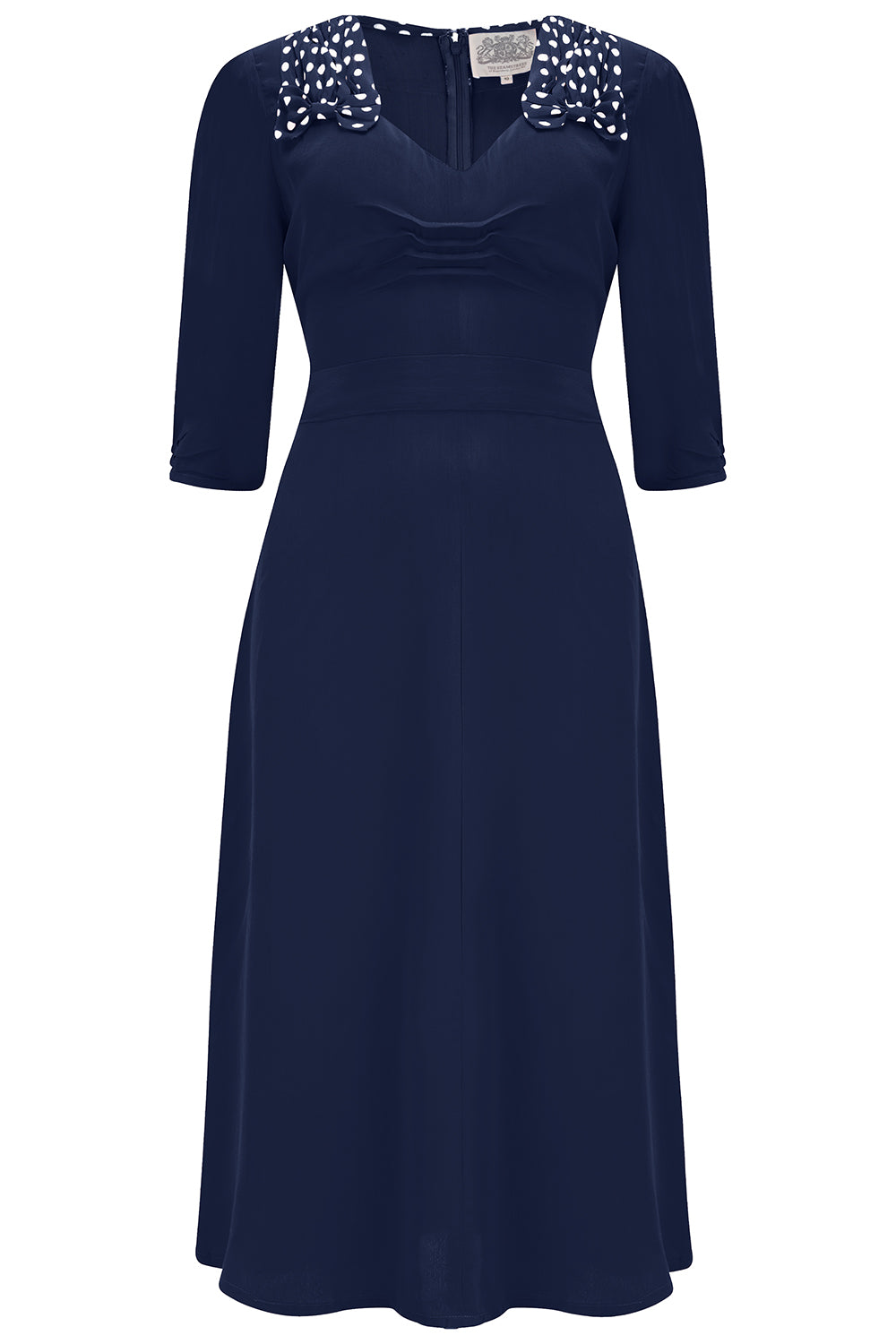 Veronica Dress in French Navy | Vintage 1940s Style Dress French Navy / 14 Veronica Dress in French Navy | Vintage 1940s Style Dress French Navy / 14