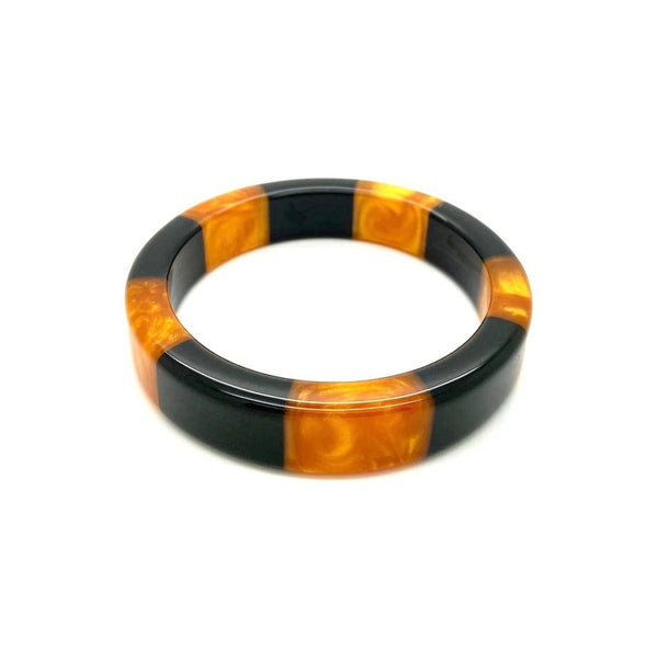 1950s Retro Rockabilly Acrylic Stripey Bangle - True and authentic vintage style clothing, inspired by the Classic styles of CC41 , WW2 and the fun 1950s RocknRoll era, for everyday wear plus events like Goodwood Revival, Twinwood Festival and Viva Las Vegas Rockabilly Weekend Rock n Romance Rock n Romance