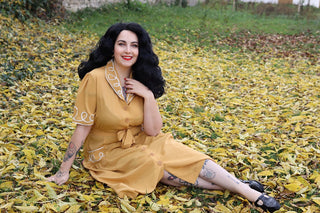 GownTown 1950s Women's Shirt Dress – Midi Swing Cocktail Dress With Belt | Vintage Style