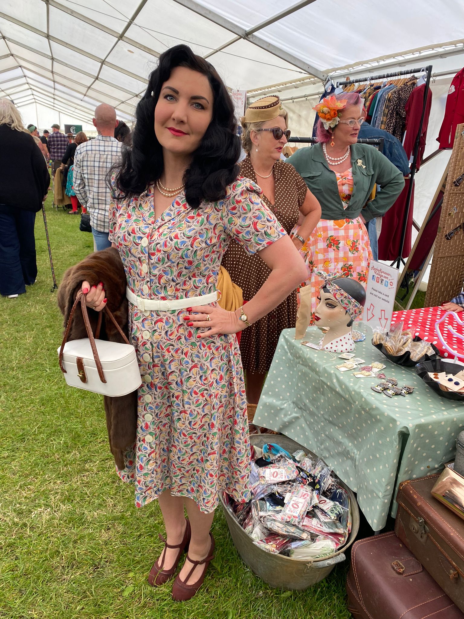 Charlene Shirtwaister Dress in Tutti Frutti Print, True 1950s Vintage Style