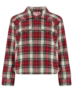 The "Bobby Jacket" in Woven Red & Green Tartan Check in Lightweight Wool, Classic Rockabilly Style - True and authentic vintage style clothing, inspired by the Classic styles of CC41 , WW2 and the fun 1950s RocknRoll era, for everyday wear plus events like Goodwood Revival, Twinwood Festival and Viva Las Vegas Rockabilly Weekend Rock n Romance Rock n Romance