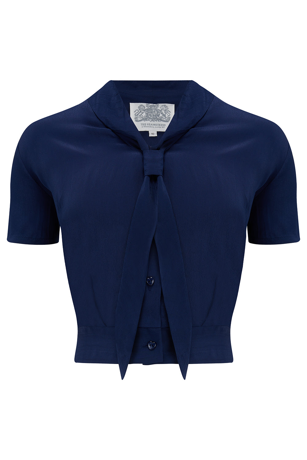 "Bonnie" Blouse in Navy by The Seamstress of Bloomsbury, Classic 1940s Vintage Inspired Style - CC41, Goodwood Revival, Twinwood Festival, Viva Las Vegas Rockabilly Weekend Rock n Romance The Seamstress Of Bloomsbury